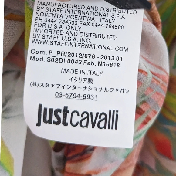 Roberto Cavalli Just Cavalli Floral Tie Neck Blouse - Picture 8 of 10